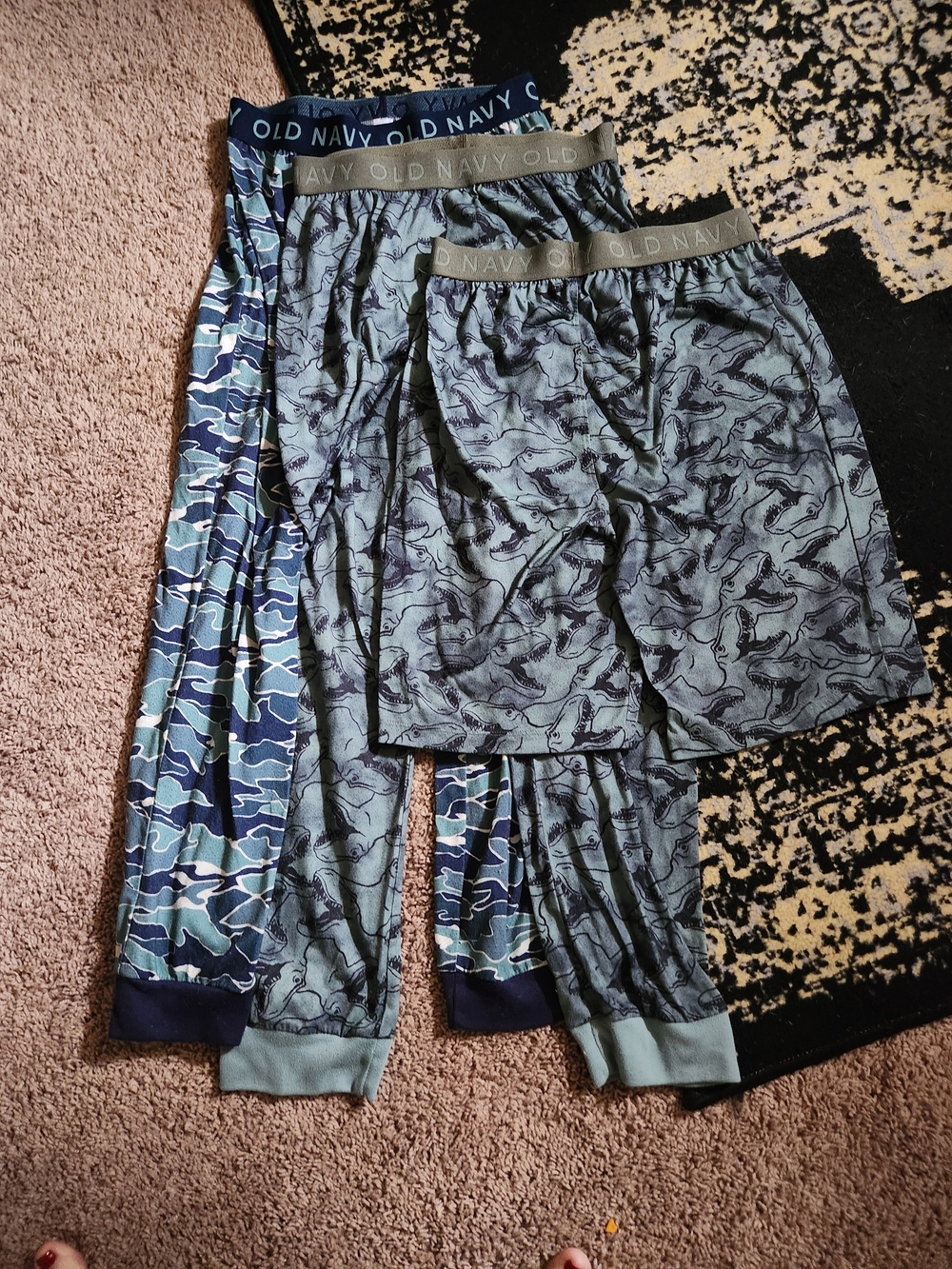 Old Navy Boys PJs XL 3 Pairs Bottoms